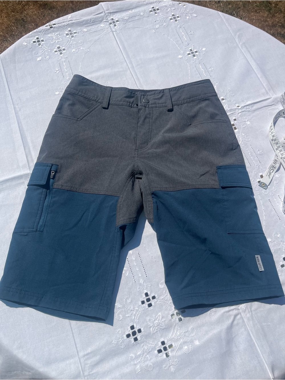 Club Ride Apparel Two-Tone Cargo Shorts - Charcoal & Navy